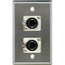 My Custom Shop WPL1166 1-Gang Wall Plates With Dual Neutrik NE8FDV-YK RJ45 Connectors Image 1