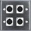 My Custom Shop WPL2113 2-Gang Wall Plate With (4) 3-Pin XLRF Connectors Image 1