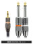 Cable Up YS-M3-PM2D-3-BLK 3 Ft 1/8" TRS Male To Dual 1/4" TS Male Y-Cable Image 1