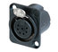 Neutrik NC7FD-LX-B D Series 7-pin XLRF Panel Receptacle Image 1