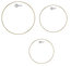 Aquarian S2A-AQUARIAN 3-Pack Of Super-2 Tom Tom Drumheads In Clear: 10",12",14" Image 1