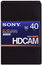 Sony BCT-40HD HDCAM Small Cassette, 40 Mins Image 1