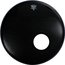 Remo P3-1020-ES 20" Ebony Powerstroke 3 Bass Drum Head With 5" Black DynamO Porthole Protector Image 2