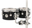DW DDCT02BLCR Design Series 5"x8", 5"x10" Concert Toms In Black Satin With Chrome Hardware Image 1