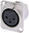 Neutrik NC3FD-L-1 3-pin XLRF Panel Mount Connector Image 1