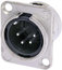 Neutrik NC4MD-L-1 4-pin XLRM Panel Mount Connector With Solder Cups Image 1