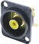 Neutrik NF2D-B-4 D Series RCA Jack With Yellow Isolation Washer, Black Housing Image 1