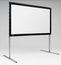 Draper 385069 75" X 120" FocalPoint Matt White Portable Projection Screen, Silver Frame Image 1