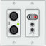 Attero Tech UND6IO-W-C 4x2 Channel 2 Gang Dante Wall Plate With XLR, RCA, 1/8" And Depluggable I/O, White Image 1