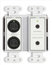 RDL DD-BN31 Wall-Mounted Mic/Line Dante Interface 4x4 , 2 XLR In, 1/8" In, 1/8" Out, 2 Out, White Image 1