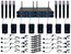 VocoPro UDH-8-ULTRA Eight Channel UHF/DSP Hybrid System With Handheld Microphones, Bodypacks, And Instrument Cables Image 1