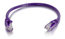 Cables To Go 04025 Cat6a Snagless Unshielded (UTP) Patch Cable Purple Ethernet Network Patch Cable, 2 Ft Image 1