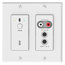 Attero Tech UND6IO-BT-W-U 4 X 2-Channel 2 Gang Dante Wall Plate With Bluetooth, UDP Control, White Image 1