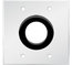 PanelCrafters PC-G2900-E-P-E Bulk Wire Wall Plate With 1-1/2" Grommet Hole, Powdercoated White Image 1