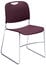 National Public Seating 8508 8500 Series Stacking Chair, Wine Finish Image 1