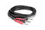 Hosa CSS-201 3.3' Dual 1/4" TRS To Dual 1/4" TRS Audio Cable Image 1