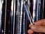 Rosco Slit Drape 16' Slashed Curtain Material, Color Combo Image 1