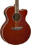 Yamaha CPX600 Medium Jumbo Cutaway Acoustic-Electric Guitar, Spruce Top Image 2