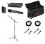 Audio-Technica Wireless Combo System Bundle With Case, Mic Stand, XLR Cables And CAT6 Cables Image 1
