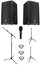 Electro-Voice Dual EKX-12P Bundle 3 Kit With 2 EKX-12P 12" Speakers, 1 ND765 Microphone, Mic Stand, 2 Speaker Stands And 3 Cables Image 1