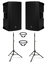 Mackie THUMP-12A-DUAL-2-K Active 12" Speaker Bundle With Speakers, XLR Cables And Stands Image 1