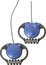 Galaxy Audio AS-EC2 Rubber Ear Cup Headphones, Blue Image 1