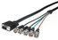 Comprehensive VGA15P-5BP-15HR HD Breakout Cable, VGA HD 15 Plug To 5 BNC Plugs, 15' Image 1