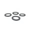 Middle Atlantic GK4 Ganging 4" Grommet Rings, 4 Pack Image 1