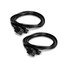 Hosa PWC148-TWO-K 8' AC Power Cable 2 Pack Bundle Image 1