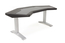 Argosy HALO-G-B-T-S Halo G Desk With Black End Panels, Black Top, And Silver Legs Image 1