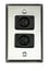 Whirlwind WP1/2FW Single Gang Wallplate With 2 XLRF Connectors, Silver Image 1