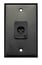 Whirlwind WP1B/1MW Single Gang Wallplate With XLRM Connector, Black Image 1