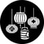 Rosco 77653 Gobo, Steel, Occasions & Holidays, Chinese Lanterns Image 1