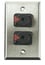 Whirlwind WP1/2QW Wall Plate, Single Gang With 2 WCQF 1/4" Jacks, Stainless Image 1
