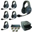 Eartec Co EVX6D Full Duplex Wireless Intercom System W/ 6 Headsets Image 1