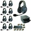 Eartec Co EVX9D Full Duplex Wireless Intercom System W/ 9  Headsets Image 1