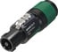 Neutrik NL4FXX-W-S SpeakON XX Series Cable End,  4 Pole, Green Image 1