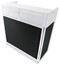 ProX XF-VISTAWHMK2 Vista DJ Booth Table Work Station With White Black Scrims And Carrying Bag White Frame Image 3