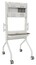 Chief Voyager Large Manual Height Adjustable AV Cart, White Fits 40"- 85" Screens Up To 175lbs Image 1