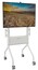 Chief Voyager Large Manual Height Adjustable AV Cart, White Fits 40"- 85" Screens Up To 175lbs Image 3