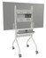 Chief Voyager Large Manual Height Adjustable AV Cart, White Fits 40"- 85" Screens Up To 175lbs Image 2