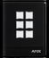 AMX FG5793-06P-BL Massio 6-Button Ethernet Keypad, Portrait, Black Image 1