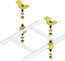 Middle Atlantic CLH-5/8CHK Slotted 5/8" Ladder Support Hardware With Ceiling Hang Kit, 1 Pair Image 1