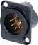Neutrik NC5MD-LX-B 5-pin XLRM Panel Connector, Black With Gold Contacts Image 1