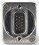 Switchcraft EHHD15MF 15-pin HD D-Sub EH Series Panel Mount Connector, Male To Female Image 1