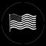 Rosco 77122 Steel Gobo, Waving US Flag Image 1