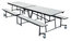 National Public Seating MTFB10PW Table, Plywood Top With Fixed Benches, 10ft Image 1