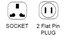 Philmore 48-545 2 Flat Pin Plug/Universal Socket AC Power Adapter Image 2