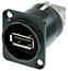 Neutrik NAUSB-W-B Reversible USB Gender-Changing Adapter, Black Image 1