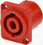 Neutrik NL4MD-V-R Red 4-Pole Speakon Chassis Connector With Vertical PCB Mount Image 1